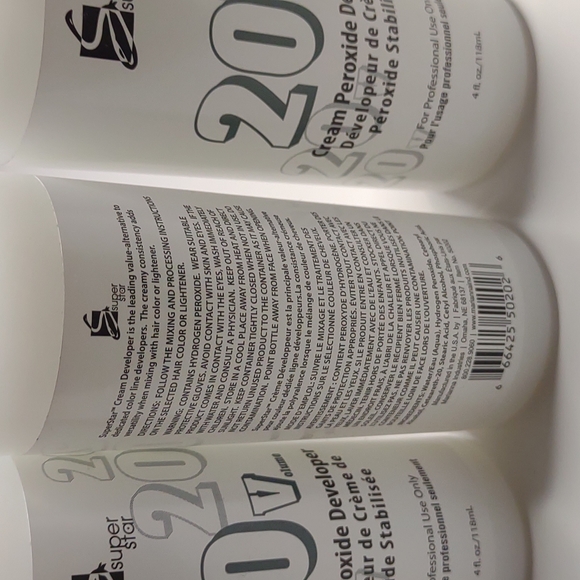 3pk Superstar cream peroxide developer 20V professional use hair lightener color - Picture 3 of 4